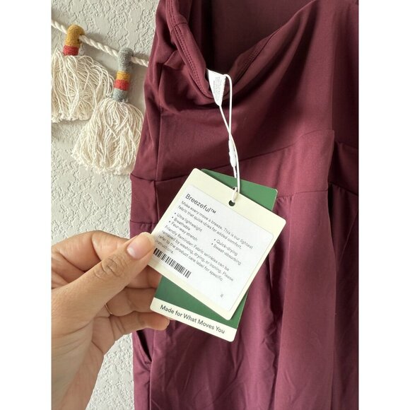 Halara Breezeful Pocket Wide Leg Quick Dry Slip Jumpsuit Amaranth Casual NWT L - Picture 7 of 9